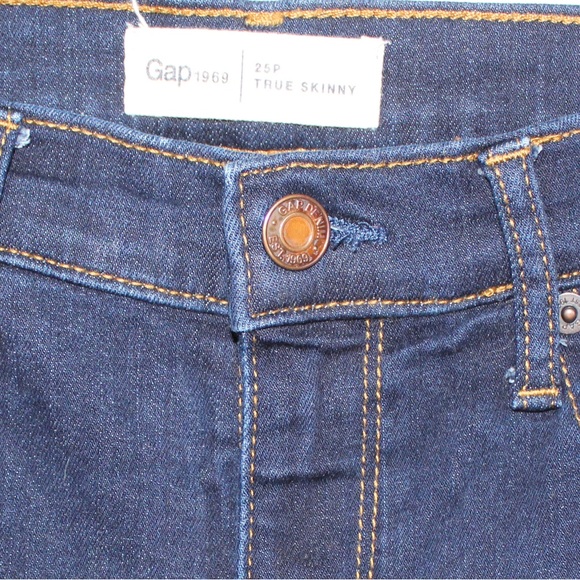 Gap Dark Wash True Skinny Jeans — Size 25P - Picture 7 of 8